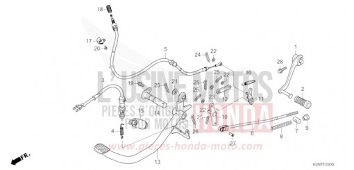 PEDALE CBF125MEFT de 2026